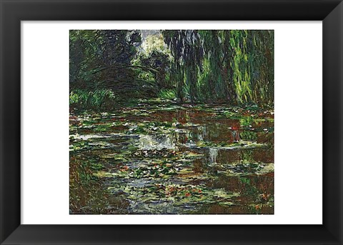 Framed Bridge Over the Water Lily Pond, 1905 Print