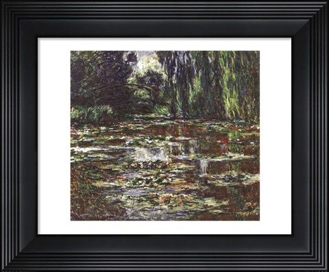 Framed Bridge Over the Water Lily Pond, 1905 Print