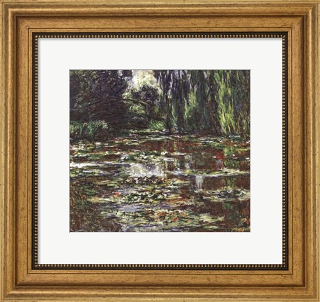 Framed Bridge Over the Water Lily Pond, 1905 Print