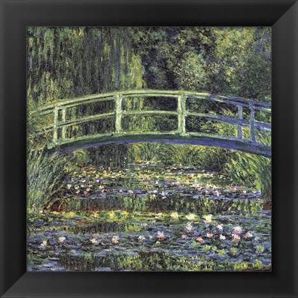 Framed Water Lily Pond, 1899 (blue) Print