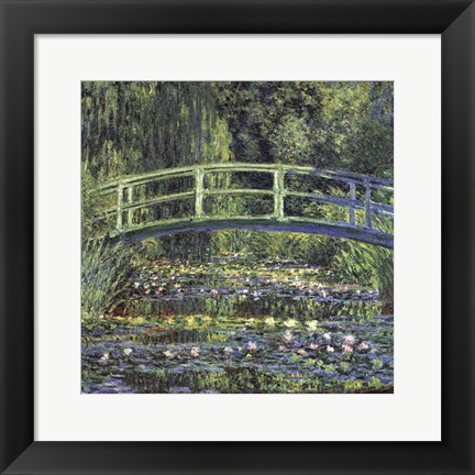 Framed Water Lily Pond, 1899 (blue) Print