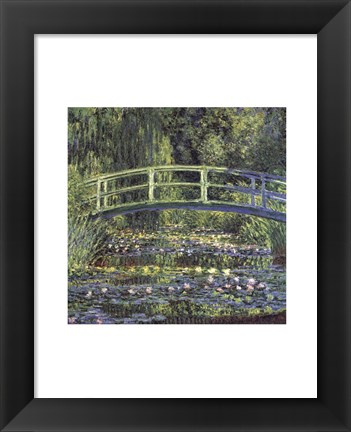 Framed Water Lily Pond, 1899 (blue) Print