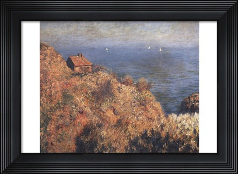 Framed Fishermans lodge at Varengeville Print