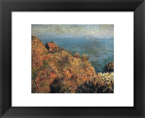 Framed Fishermans lodge at Varengeville Print