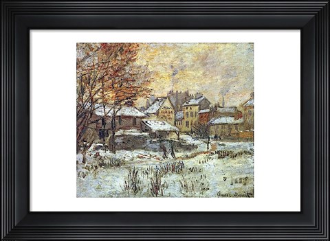 Framed Snow Effect, Sunset Print