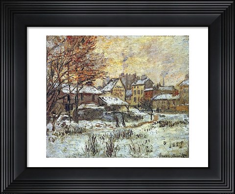 Framed Snow Effect, Sunset Print