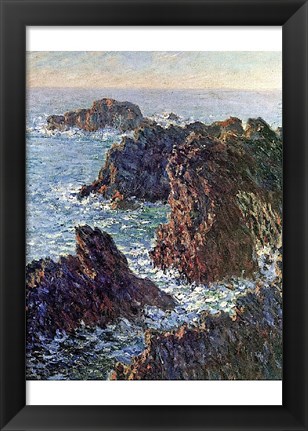 Framed Rock Points at Belle-Ile, 1886 Print