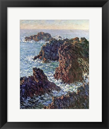 Framed Rock Points at Belle-Ile, 1886 Print