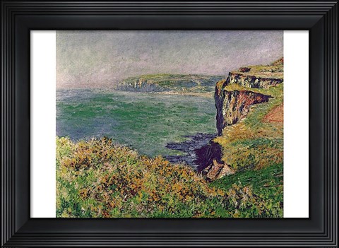 Framed Cliff at Varengeville, 1882 Print