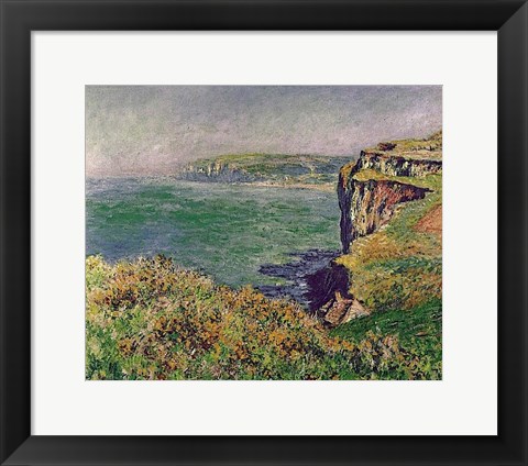Framed Cliff at Varengeville, 1882 Print
