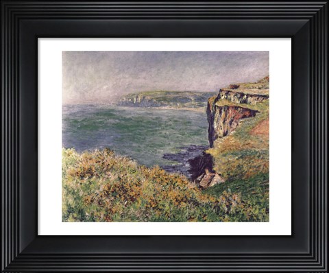 Framed Cliff at Varengeville, 1882 Print
