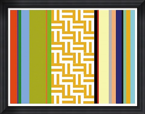 Framed Striped Key Print
