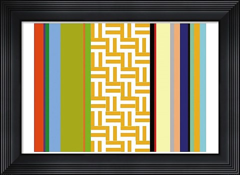 Framed Striped Key Print