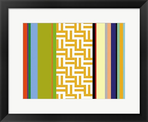 Framed Striped Key Print