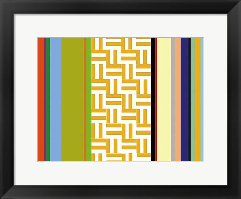 Framed Striped Key Print