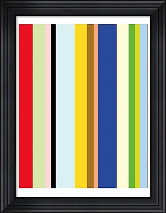 Framed Curry Stripe Print