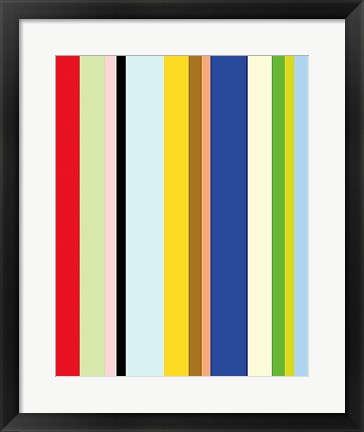 Framed Curry Stripe Print