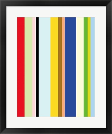 Framed Curry Stripe Print