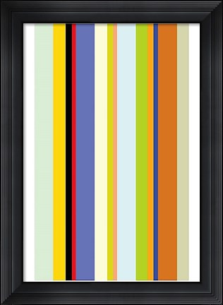 Framed Paprika Stripe Print