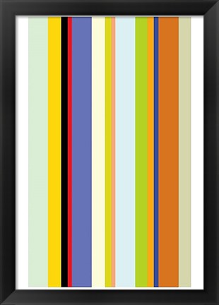 Framed Paprika Stripe Print