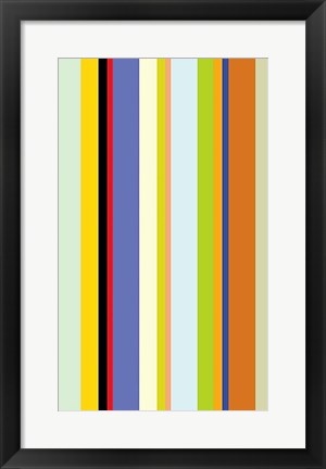 Framed Paprika Stripe Print