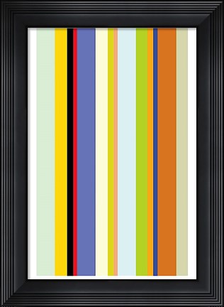 Framed Paprika Stripe Print