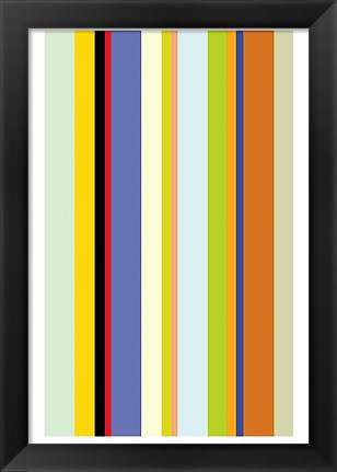 Framed Paprika Stripe Print