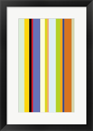Framed Paprika Stripe Print