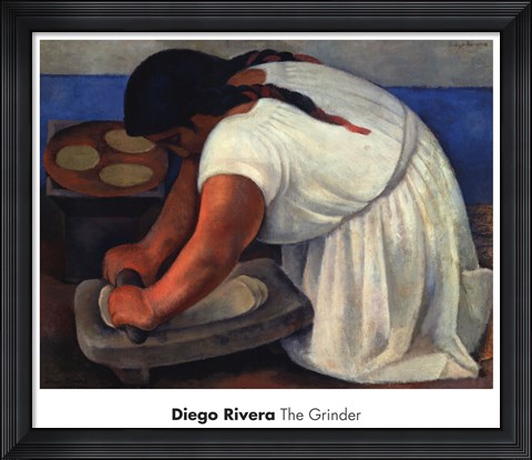 Framed Grinder (la molendera), 1926 Print