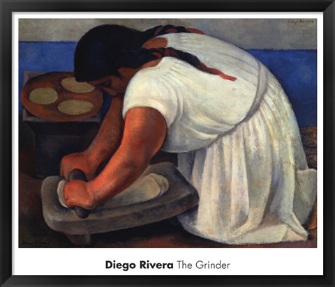 Framed Grinder (la molendera), 1926 Print