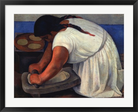 Framed Grinder (la molendera), 1926 Print