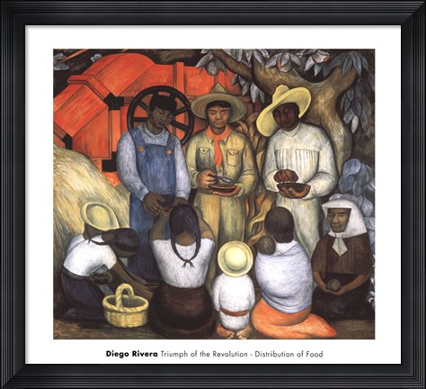 Framed Triumph of the Revolution- Distribution of Food Print