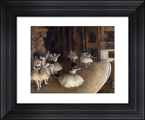 Framed Dance Rehearsal, 1874 Print