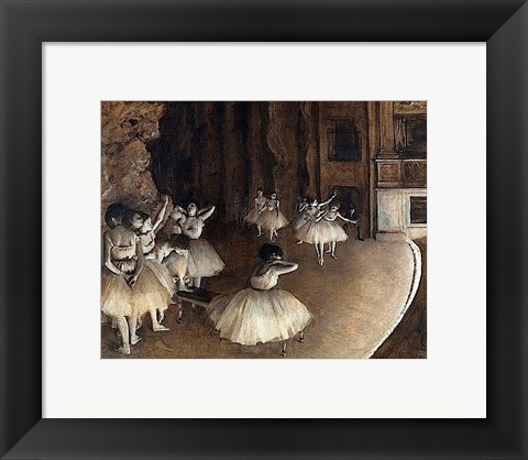 Framed Dance Rehearsal, 1874 Print