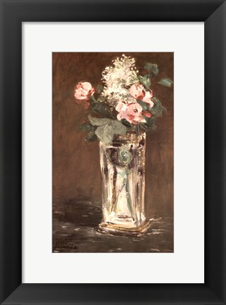 Framed Flowers in a Vase, Ca. 1882 Print