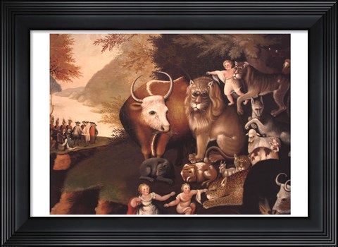Framed Peaceable Kingdom Print