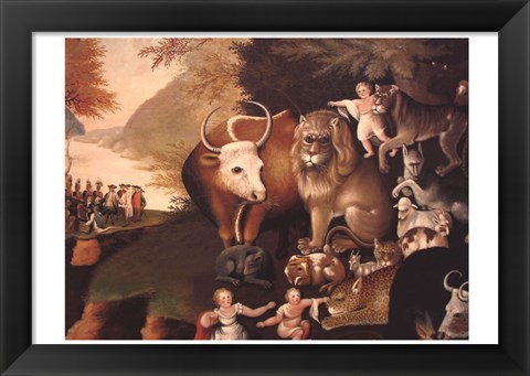 Framed Peaceable Kingdom Print