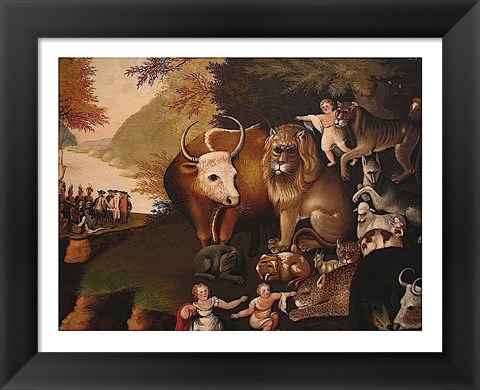 Framed Peaceable Kingdom Print