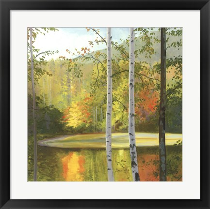 Framed Cooper Lake, Autumn Print