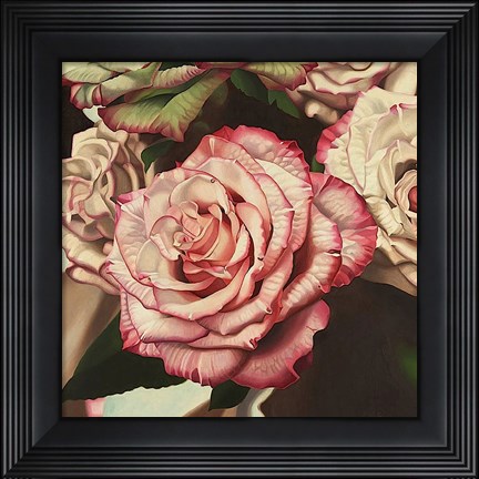 Framed Vintage Rose Print