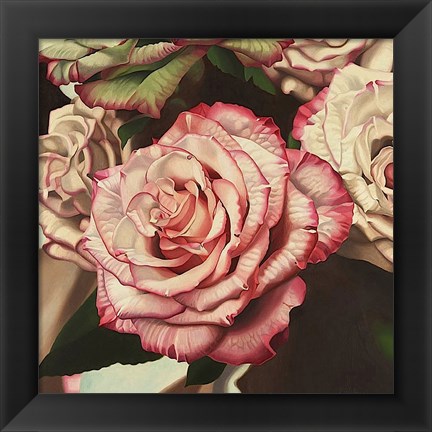 Framed Vintage Rose Print