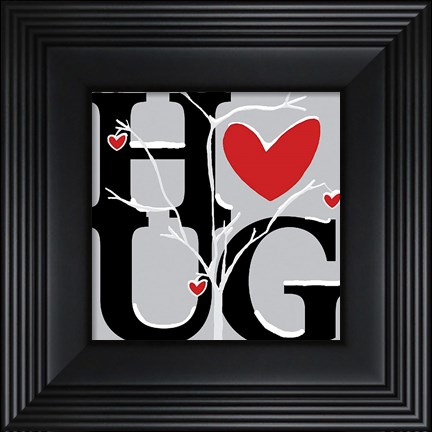 Framed Hug (Winter) Print