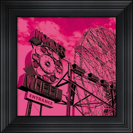 Framed Cotton Candy Wonder Wheel Print