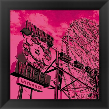 Framed Cotton Candy Wonder Wheel Print