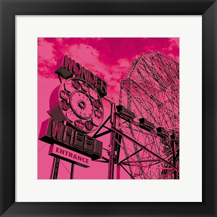 Framed Cotton Candy Wonder Wheel Print