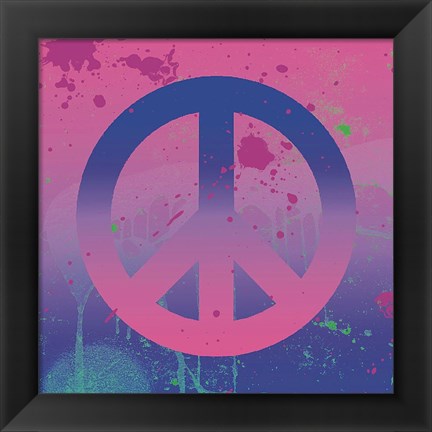 Framed Psychedelic Peace Print