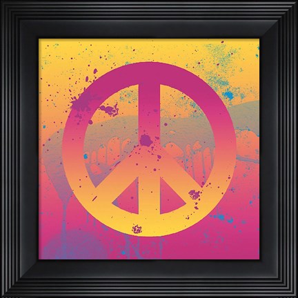 Framed Far-out Peace Print