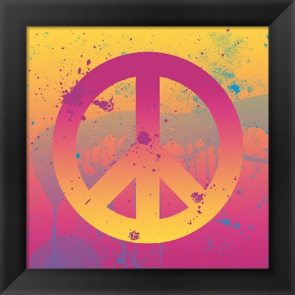 Framed Far-out Peace Print