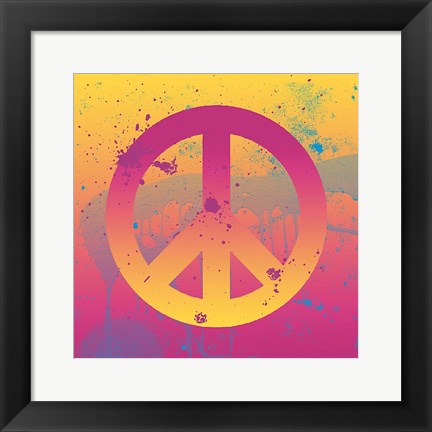 Framed Far-out Peace Print