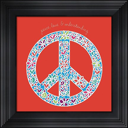 Framed Peace, Love, and Understanding Print